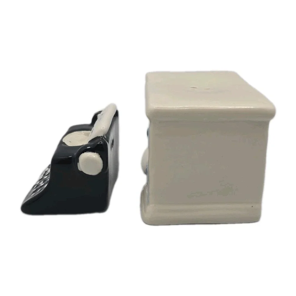 Cracker Barrel Salt & Pepper Set Typewriter & Desk Ceramic New U260